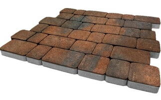  Тротуарная плитка Инсбрук Альт 40 мм Color Mix Штайнрус: внешний вид